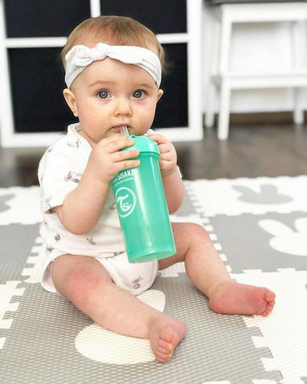 Twistshake Baby Cup Straw Cup made of Plastic Green 360ml for 6m+m+