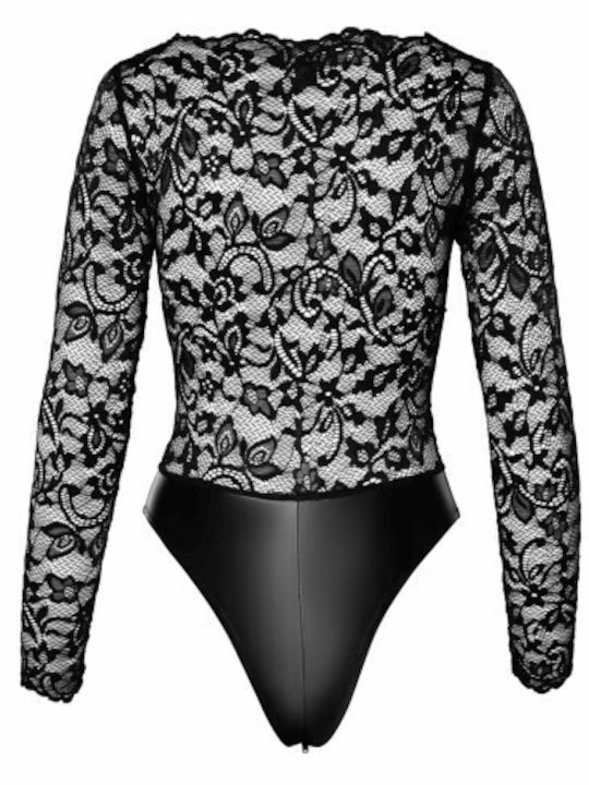 Noir Handmade Psyche Bodysuit Sexy Bodysuit Schwarz