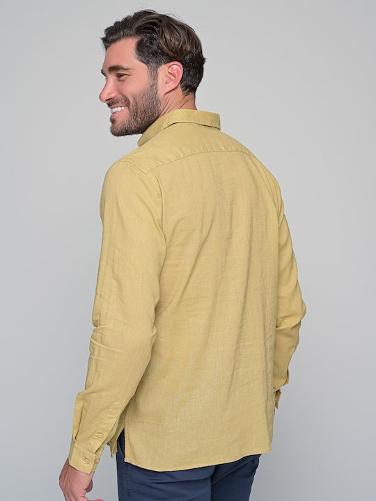 Staff Men's Shirt Long Sleeve Beige