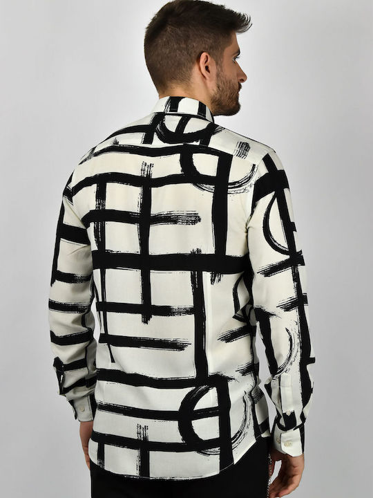 Langärmlig Hemd White
