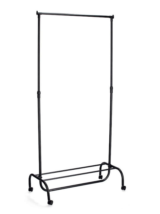 Zeller Wheeled Floor Garment Rack made of Metal Black