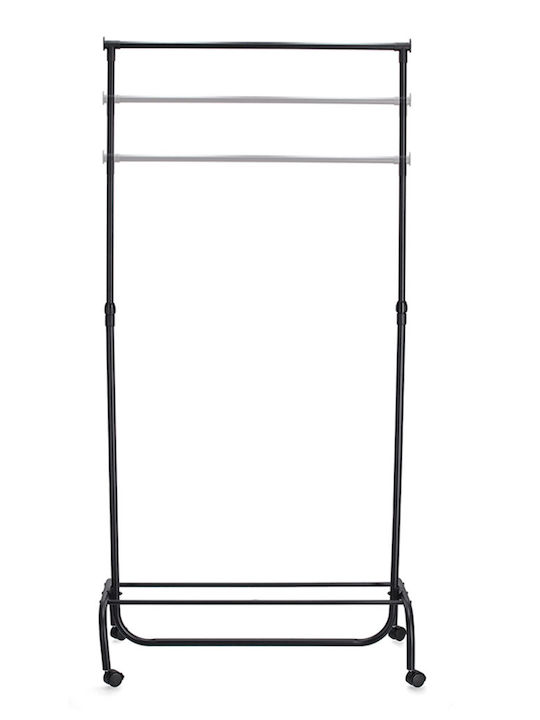 Zeller Rollbar Kleiderständer Schwarz