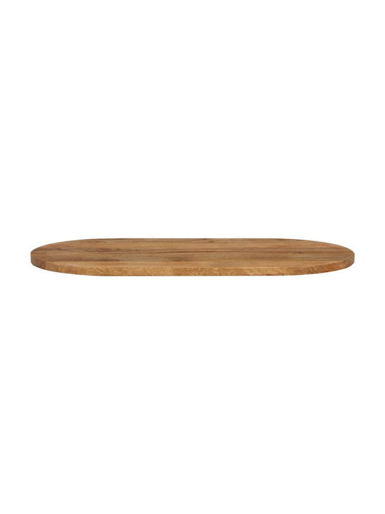 vidaXL Oval Table Surface made of Solid Wood Mango 80x40x2.5cm 370142 1pcs