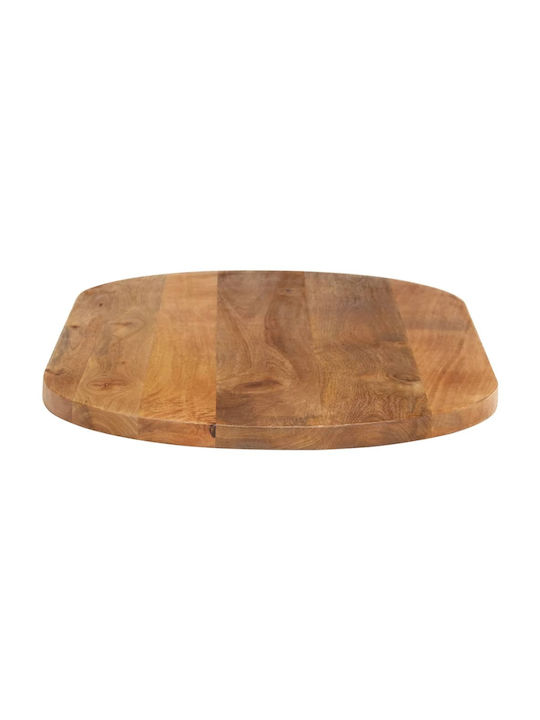 vidaXL Oval Table Surface made of Solid Wood Mango 80x40x2.5cm 370142 1pcs