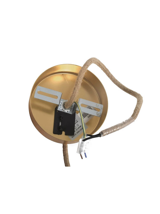 Selected by Pragmatic Κρεμαστό Φωτιστικό Χρυσό με Ντουί E27 110εκ.
