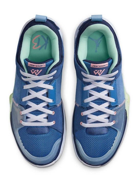 One Take 5 Low Basketball Shoes Stone Blue / Mystic Navy / Midnight Navy / Bleached Coral