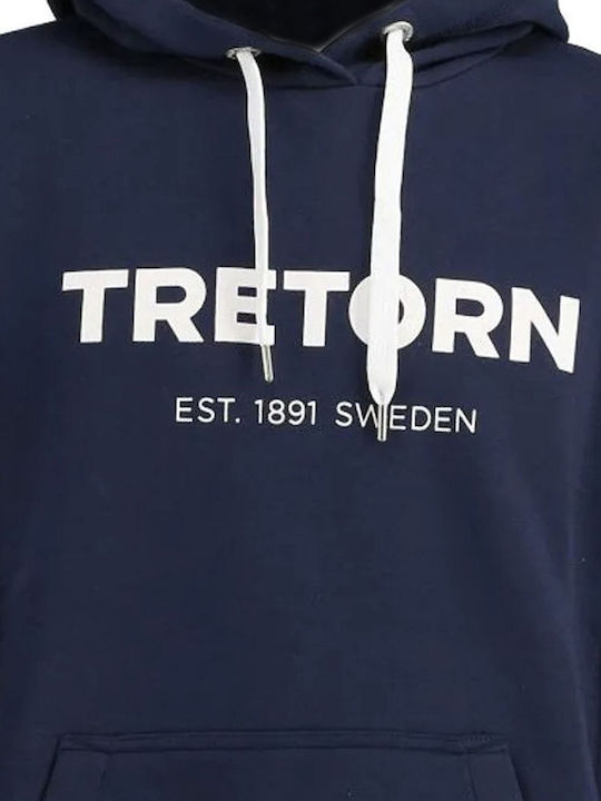 Tretorn Men's Sweatshirt with Hood and Pockets Navy Blue