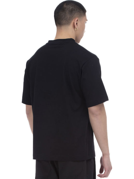 Kurzarm Herrenbluse Schwarz
