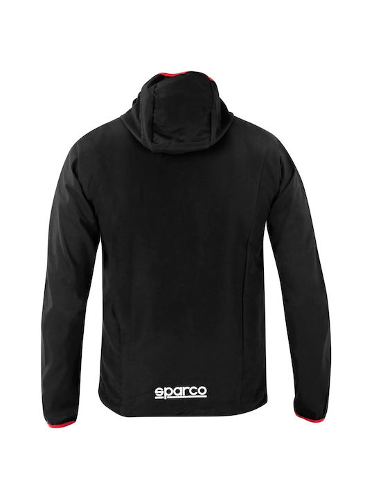 Sparco Herrenjacke mit Kapuze Schwarz