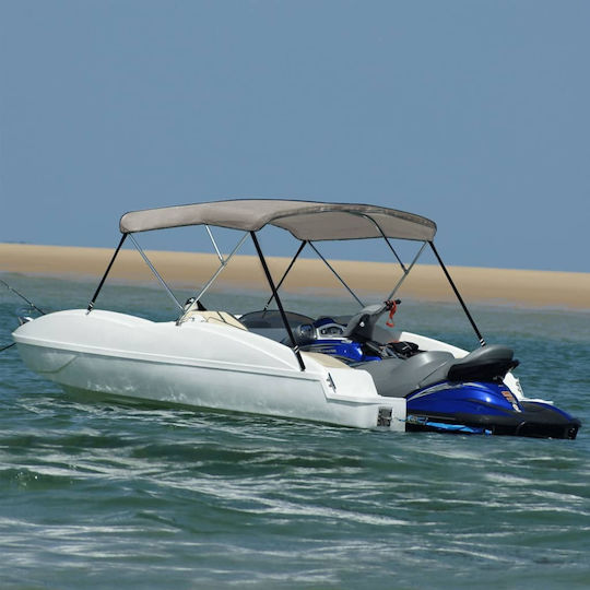 vidaXL Aluminium Boat Canopy L182xW184xH136cm Gray