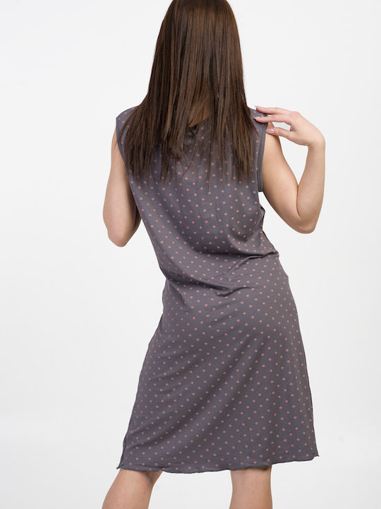 Cherry Sommer Damen Nachthemd Burgundisch