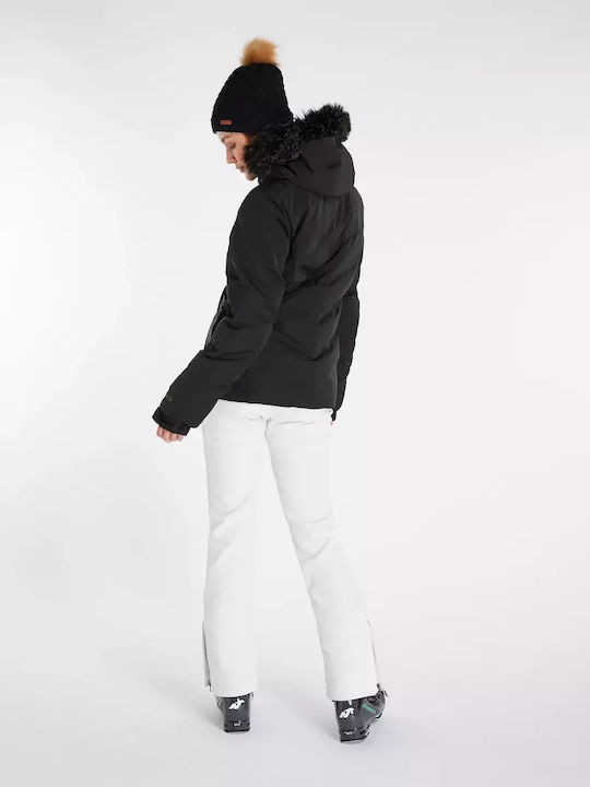 Protest True Women's Short Lifestyle Jacket Waterproof for Winter with Detachable Hood True Black