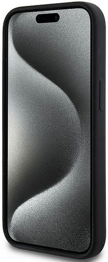 Husă pentru telefon mobil Dkny pentru iPhone 15 Plus compatibilă cu Magsafe Dkhmp15msnyach Dkny Hc Magsafe Silicone cu logo alb pe arc negru