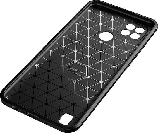 Αντικραδασμική Θήκη Tpu Oppo Realme C21 Carbon Fiber Texture Καφέ