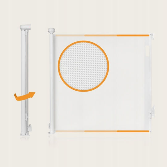 Lionelo Thea Foldable Security Door Simple Placement made of Plastic in White Color 140x85cm 1pcs