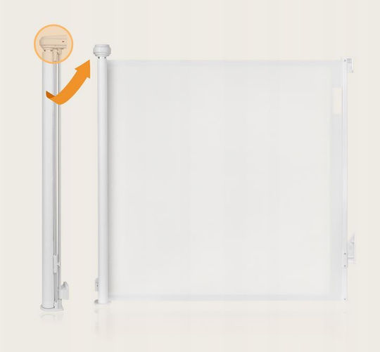 Lionelo Thea Foldable Security Door Simple Placement made of Plastic in White Color 140x85cm 1pcs