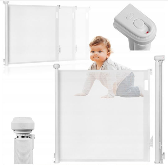 Lionelo Thea Foldable Security Door Simple Placement made of Plastic in White Color 140x85cm 1pcs