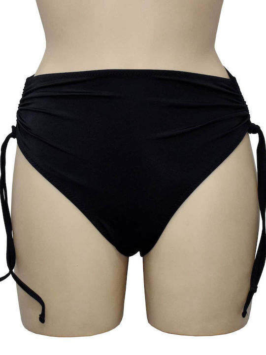 Apple Boxer Bikini Alunecare Talie înaltă Negru