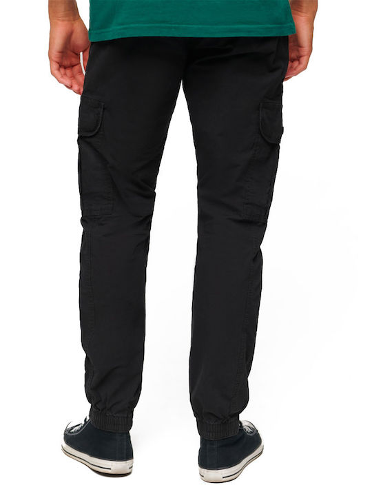 Superdry Ovin Pantalon Bărbătesc Cargo cu Croială Slim Black