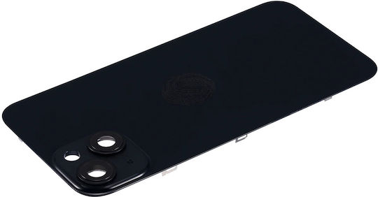 Back Glass Steel Plate Magnets Magsafe & Camera Lens iPhone 14 Black