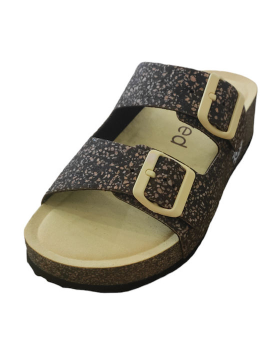 Flache Sandalen für Damen in Schwarz Farbe
