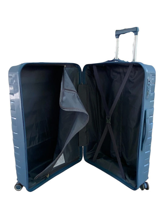 Ormi Esh-8013 Hard Polypropylene Suitcase Height 55cm Blue 55x40x22cm