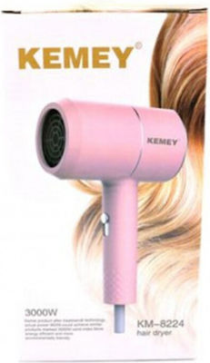 Kemei KM-8224 Ionic Hair Dryer 3000W Pink KM-8224