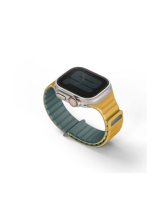 Einzigartiger Riemen Revix Evo Apple Watch Serie 1 2 3 4 5 6 7 8 9 Se Se2 Ultra Ultra2 42 44 45 49mm Wendbarer Magnetischer Grün-Verbrannt Gelb