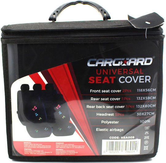 CarGuard Set Huse Auto 2buc Poliester Negru