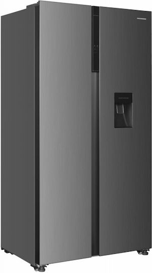 Heinner Ψυγείο Ντουλάπα 529lt Total NoFrost Υ177xΠ90xΒ66εκ. Inox HSBS-HM529NFXWDE++