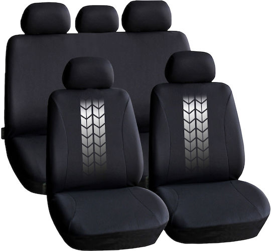 CarGuard Set Spătare Auto Poliester Negru