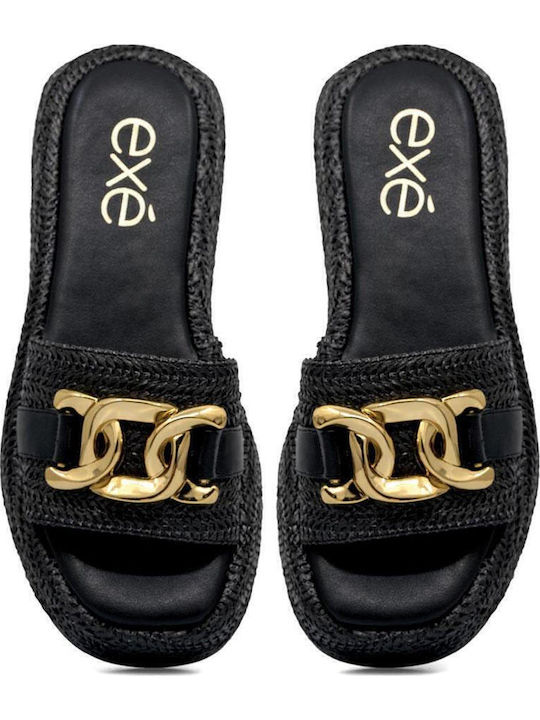 Γυναικεία Σανδάλια Flatforms Μαύρα