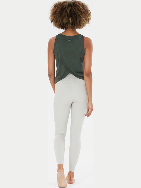 Women's Athletic Blouse Sleeveless Fast Drying Green