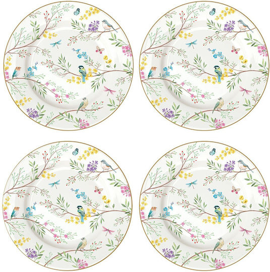 Easy-Life Farfurie Deșert din Porțelan Alb cu Diametru 19cm 4buc Easy-Life Farfurie Deșert din Porțelan Alb cu Diametru 19cm 4buc