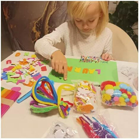 Kunst & Handwerk XXL Kreativset Kinder DIY Basteln 20x1,5 cm Kruzzel