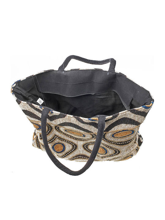 Verde Damen Strandtasche 14-0267 Viskose Mehrfarbig