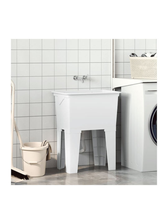 vidaXL Επικαθήμενος Νιπτήρας Πορσελάνης 59x41cm Λευκός