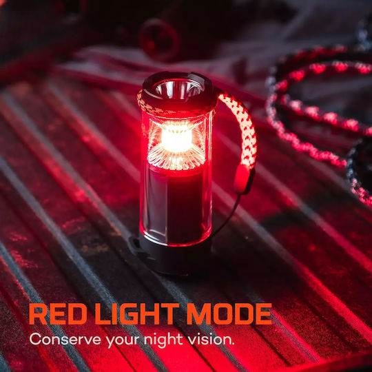 Nebo Galileo Tempest 350 Φανάρι Led Μπαταρίας για Camping Αδιάβροχο με Φακό Κόκκινο