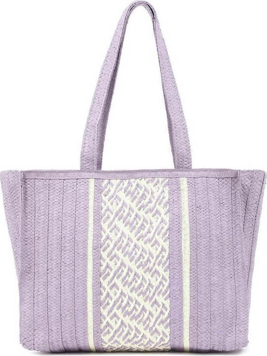 Doca Fabric Beach Bag Purple