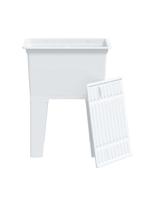 vidaXL Επικαθήμενος Νιπτήρας Πορσελάνης 59x41cm Λευκός