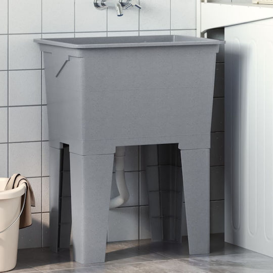 vidaXL Deasupra Blatului Chiuvetă Porțelan 59x41x75cm Gri