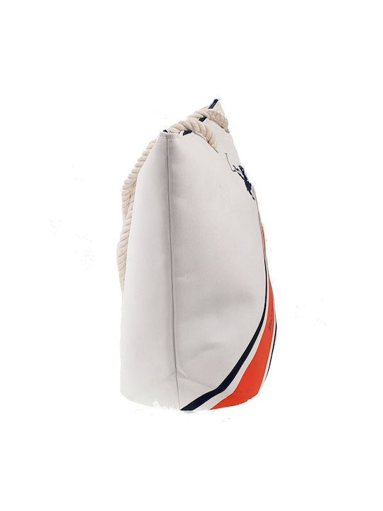 Beverly Hills Polo Club Strandtasche aus Segeltuch Weiß