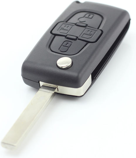 CarGuard Κέλυφος Κλειδιού Αυτοκινήτου με Λάμα με 4 Κουμπιά για Citroen / Peugeot