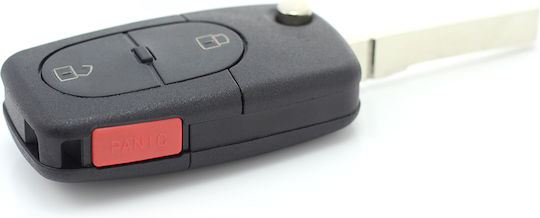 CarGuard Carcasă cheie auto cu lamă cu 3 butoane pentru Audi