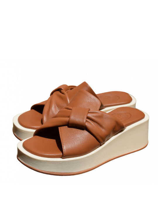 Sandale Casual Damă Din Piele Tabac Maro