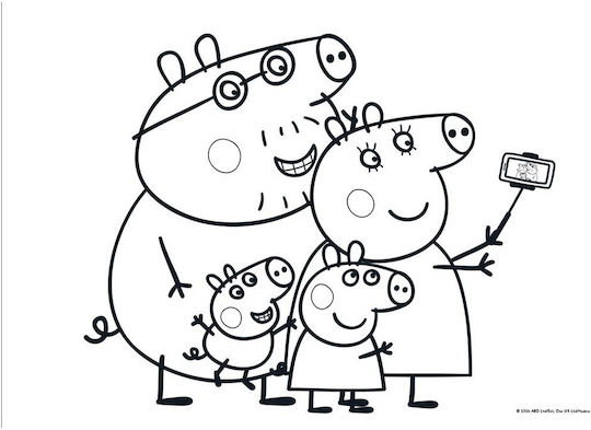 Μπλοκ Ζωγραφικής Peppa Pig 23x33 Εκ 40 Φύλλα Αυτοκόλλητα-στένσιλ