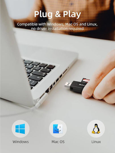 Cabletime Card Reader USB 3.0 για SD/microSD