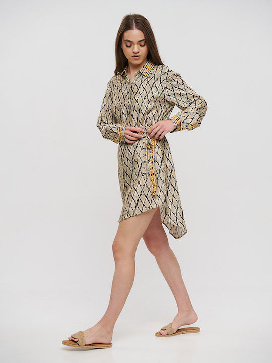 Ble Resort Collection Damen Mini Kaftan Strand Grün