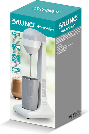 Bruno Spumieră de cafea Tabletop 100W cu 2 viteze Alb