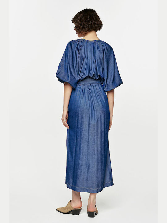 Dejavu Maxi Shirt Dress Dress Denim Blue